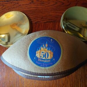 Disney Mickey Ears Disneyland 50th Anniversary Gold 7/17/2005 VTG